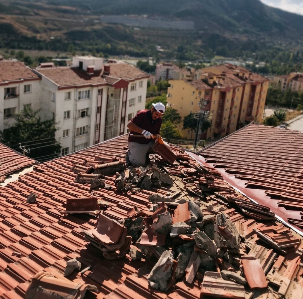 Çatı bakım ve onarım çalışması